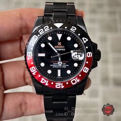 Seikomod Coke Zero Black Oyster Strap