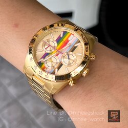 Guess Watch Golden Rainbow on Chronograph Dial Limited for Pride month