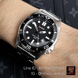 Casio Stainless Steel New Black Dial Omega Design