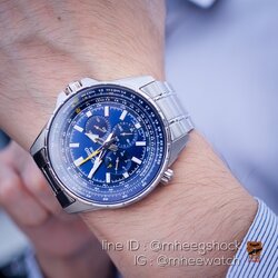 นาฬิกาคาสิโอ้ Casio Steel หน้านักบิน จอโครโนกราฟ ใหญ่เต็มข้อ ของแท้ ประกันศูนย์เซ็นทรัล CMG