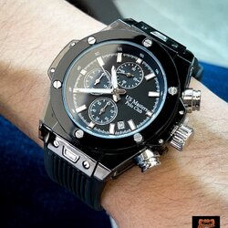 US Master Polo Club นาฬิกาข้อมือผู้ชาย รุ่น USM-DI01-IPB สี PLATING BLACK