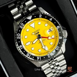 SEIKO 5 SPORTS GMT SSK017 Yellow special edition Very Rare item (Made in Japan)