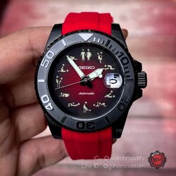 Seiko Modified Red Black Make Love Dial Yacht Master Model