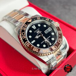SeikoMod 5Sport Root Beer Two Tone Oyster Strap Upgrade จากรุ่นSeiko Submarine SNZF17