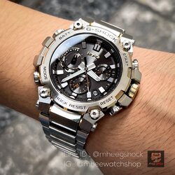 G-SHOCK MT-G New Arrivals silver with gold accents MTG-B3000D-1A9DR
