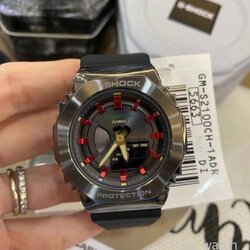 G-Shock Mini Metal Face Red Hour Black Strap