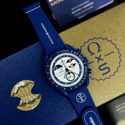 Swatch X Omega Limited Moonswatch Mission to Earthphase Moonshine Gold Snoopy (BEAVER)
