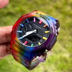 G-Shock Casioak Rainbow Jelly แต่งจากรุ่น GA-2100-1A ของแท้ รับประกัน 1 ปี