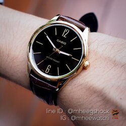 Casio Leather Vintage Gold Black