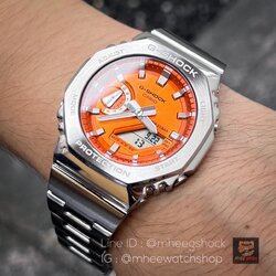 G-SHOCK Full Metal G-Steel GM-2110D Orange Dial