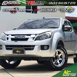 Isuzu D-Max ตัวสูง / ล้อแม็กขอบ18 / Cosmis / RG-06S / Custom Color / 18x9.0 6H139.7 ET0 / Raptor AT / 265/60R18