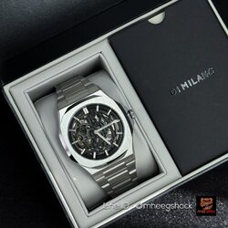 D1 Milano Silver Skeleton Steel