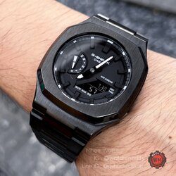 G-Shock Black Nautilus Customized from GA-2100SKE Luxury Style