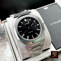 D1 Milano Silver Stainless Black Dial Automatic Miyota Movement D1-ATBJ10