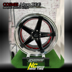 ล้อแม็กขอบ18 advan RT-G สีดำ+ท้องแดง+ขอบเงา+cncข้างก้าน สำหรับสำหรับรถกระบะ SUV PPV (ราคา4วง)
