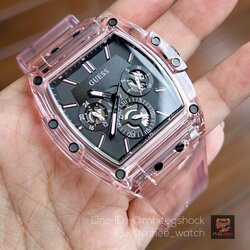 Guess Watch Limited Black Pink ทรงริชาร์ดมิล Crystal Pink Strap Very Rare item discontinued