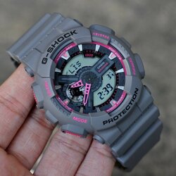 G-Shock ของแท้ รุ่น GA-110 เทา-ชมพู สุดแร **เลิกผลิตแล้ว** Rare Item