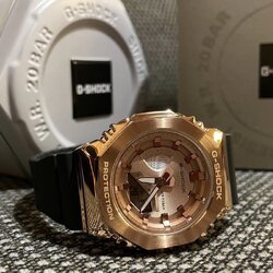 G-Shock Mini ทรงAPกรอบ Metal Face สีPink Gold ตัวใหม่ล่าสุด GM-S2100PG-1A4