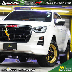 Isuzu Dmax ตัวสูง / ล้อแม็กขอบ18 / Cosmis / Type-R / Grand Turismo / 18x9.0 6H139.7 ET30 / AVIRAX / FORMULA NUT