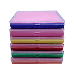 กล่องพระ ช่องเดียวฝาใส ถาดตลับสีทึบ ฝาฟลิบสีใสเคลียร์ เก็บสะสมพระเหรียญ เครื่องประดับ