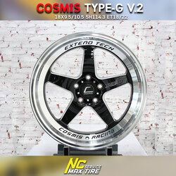 ล้อแม็กขอบ18 COSMIS Type-G ver.2 สีเงิน+ก้านดำ สำหรับรถกระบะ SUV PPV (ราคา4วง)
