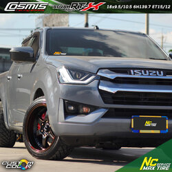 Isuzu D-Max / กระบะตัวเตี้ย / Cosms / RT-X / 18x9.5 6H139.7 ET15 / 18x10.5 6H139.7 ET12 / ล้อแม็กสีกาแฟ / Custom Color / สีดำด้าน+ขอบสีกาแฟ