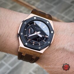 G-Shock Mini Size AP Style Rubber Stainless Chocolate Rosegold (GMA-S2100)