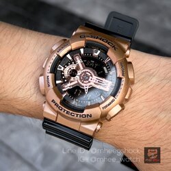 G-Shock ของแท้ GA-110GD-9B2 ประกันศูนย์ ดำโรสโกลด์ สายเงา ตัวแร
