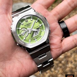 G-Shock Full Metal G-Steel GM-2110D Lemon Lime Green Dial