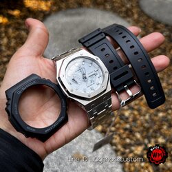 G-Shock AP Casioak White Dial Full Metal Silver