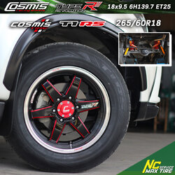 Isuzu Mu-x / ล้อแม็กขอบ18 / Cosmis / Type-R Revolution / ล้อแม็กสี Custom Color / 18x9.5 6H139.7 ET25 / T1RS / 265/60R18 / YSS / E-SERIES