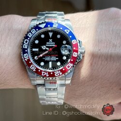 Seikomods Prospex Pepsi Submarine Automatic Sapphire Glass