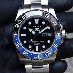 Seiko Batman Modifyมาจากรุ่น snzf17k1 Crystal Sapphire