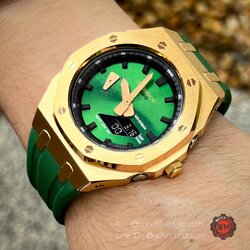G-Shock Casioak Loki Green Rubber Strap