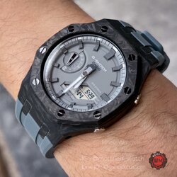 G-Shock Casioak Grey Dial with new Carbon fiber bezel and Lambo Grey rubber strap
