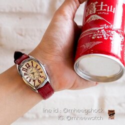 Casio สายหนัง Red Wine หน้า Franck Muller