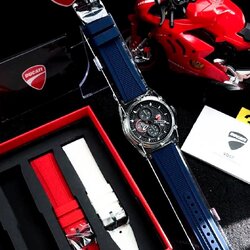 Ducati Men Super Motos Watch Set with 4 color straps