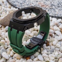 ชุดกรอบสาย Rubber Stainless Royal Oak Gen3 เขียวดำลงตัว สำหรับใส่ G-Shock รุ่น GA-2100 และ GA-2110