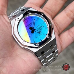 G-Shock AP Customized New Rainbow Dial with Special Silver Sandblasting Steel