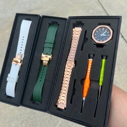 G-Shock GA-2100 Rosegold Dial Combo Set with 2 rubber straps