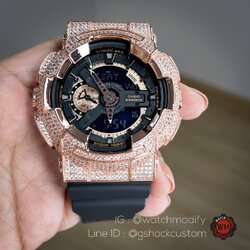 G-Shock กรอบเพชร Rosegold BlingBling G-Shock Custom รุ่นฮิต GA-110