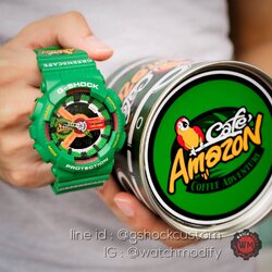 นาฬิกา คาสิโอ้ G-Shock Custom ตัวเรือน สีเขียว Amazon