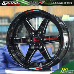 Type-R Revolution Series / ล้อแม็กขอบ18 / รถกระบะ / Cosmis Type-R Revolution / ดำข้างก้านCNCเงา / 18x8.5 6H139.7 ET25