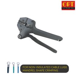 "OPT" LN-10 คีมย้ำแบบจิก คีมย้ำหัวสายไฟ คีมย้ำหางปลาเปลือย หัวตัวยู แบบย้ำมือ (For end sleeves Trapezoidal shape crimping)