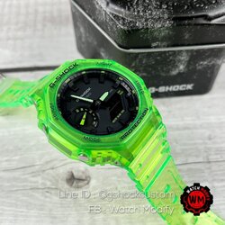 Ga-2100 Glow in the Dark Crystal Green Color Black Light