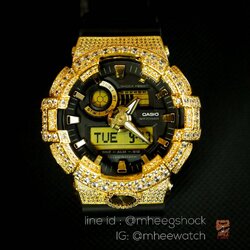G-Shock กรอบเพชร Gold BlingBling ดำทอง G-Shock Custom รุ่นฮิต GA-710