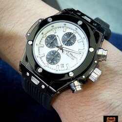 US Master Polo Club นาฬิกาข้อมือ MAN WATCHES USM-DI01-IPWE PLATING BLACK / WHITE