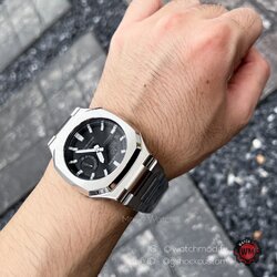 G-Shock GA-2100-1A Customized Nautilus Style Full Metal Steel