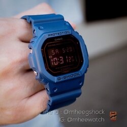 Dw-5600 Navy Blue Rose Gold