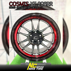 ล้อแม็กขอบ18 XT-206RR สีดำ ขอบดำ เส้นใต้ขอบแดง สำหรับรถกระบะ (ราคา4วง)
